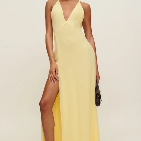 Reformation Zani Dress Yellow - Size 8 - Picture 4 of 5